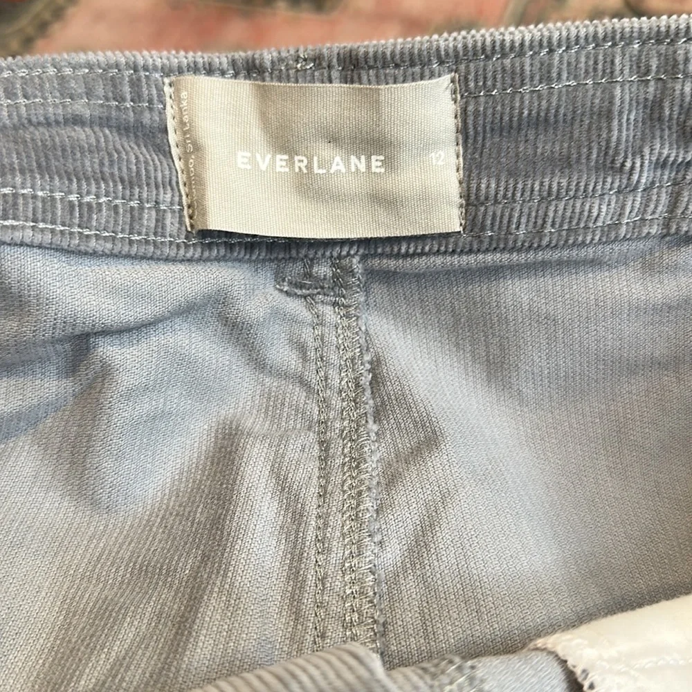 Everlane Grey The Corduroy Cropped Wide-Leg Pant Size 12 - Picture 5 of 7